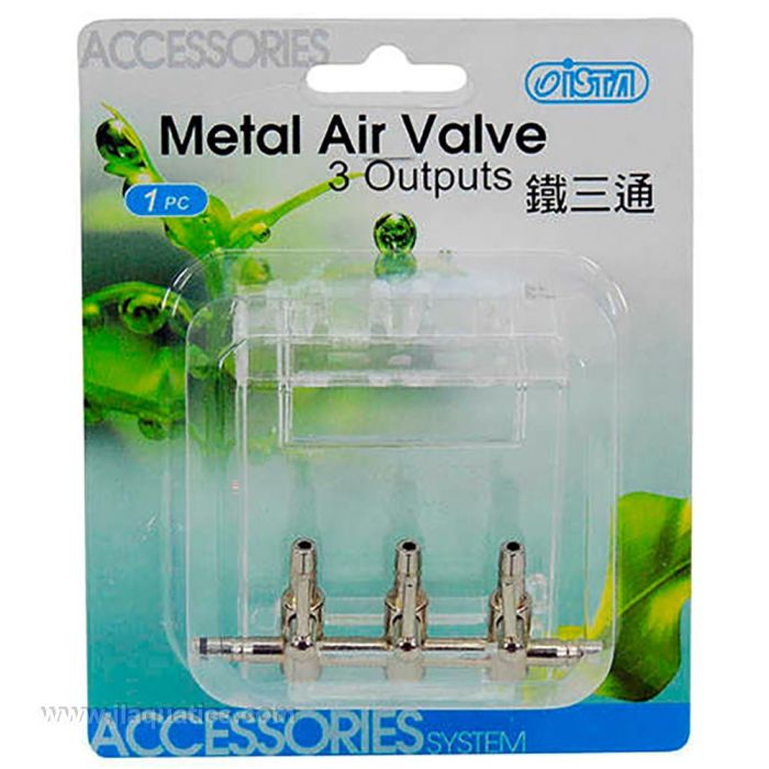 Ista Metal Air Valve with 3 outputs for airlines and CO2 in planted aquariums.