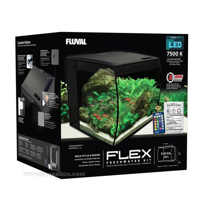Buy Fluval Flex Aquarium Kit - 9 Gallon Black at www.jlaquatics.com