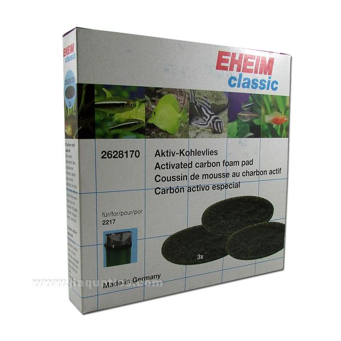 Eheim Classic 600 Canister Filter Carbon Filter Pads (3 Pack)
