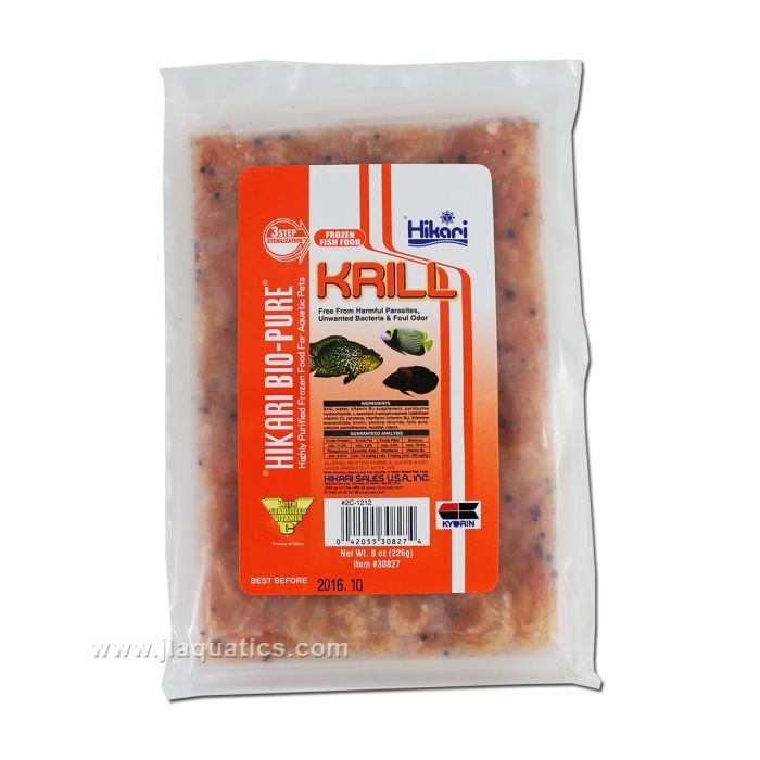Buy Hikari Bio-Pure Frozen Krill - 8oz Flat at www.jlaquatics.com