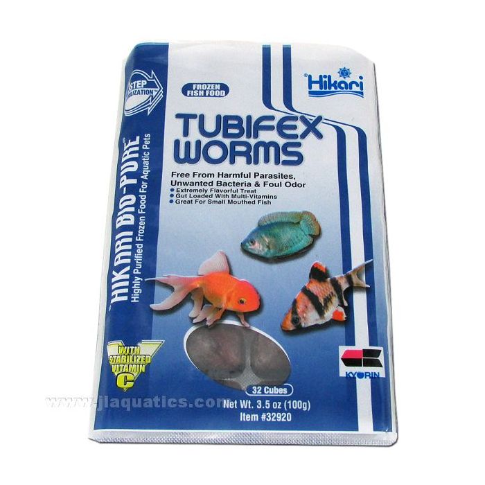 Hikari Bio-Pure Frozen Tubifex Worms - 3.5oz Cube