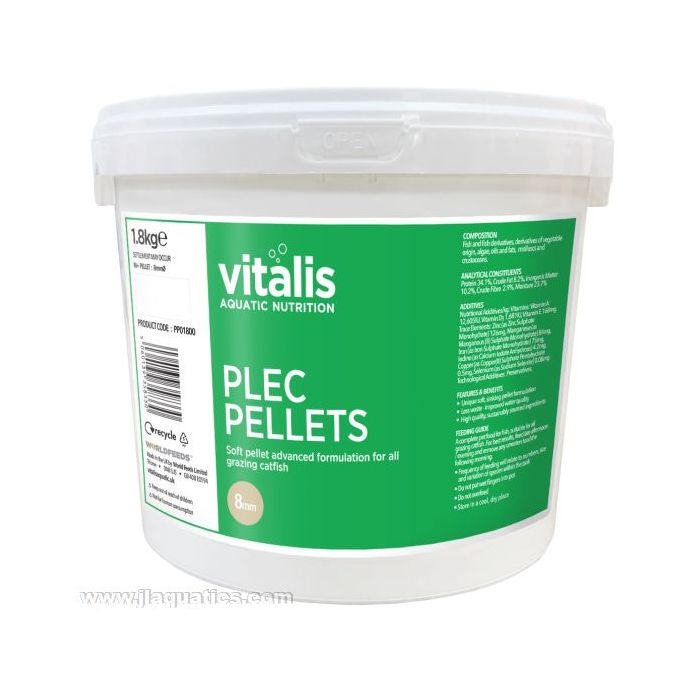 Buy Vitalis Plec Pellets - 1800 Gram at www.jlaquatics.com