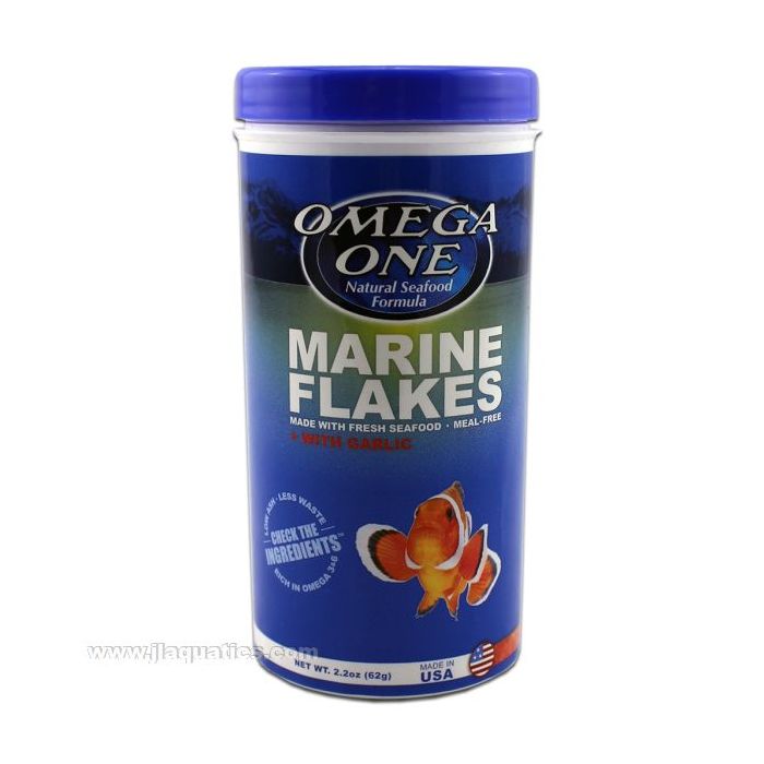 Buy Omega One Marine Flake Food with Garlic (62 Gram) at www.jlaquatics.com