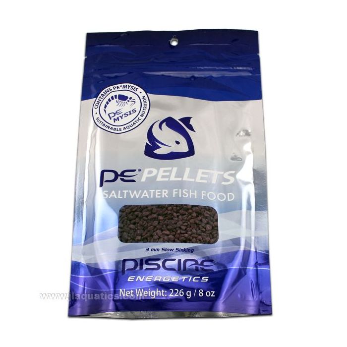 PE Mysis pellets for saltwater aquarium fish - 3mm 8oz.
