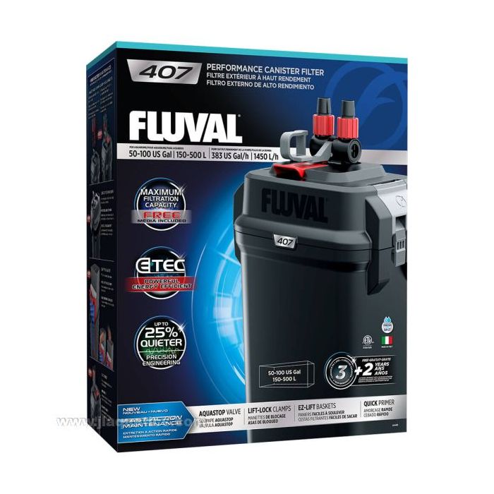 Hagen Fluval 407 Canister Filter in package for retail sale