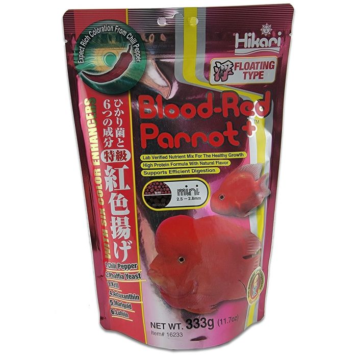 Hikari Blood Red Parrot+ Mini Pellet Fish Food - 333 Gram