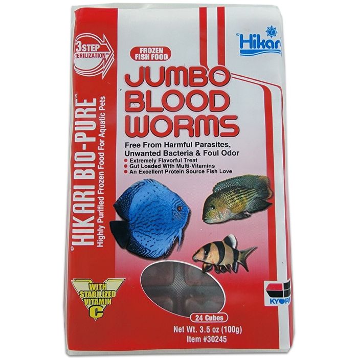 Hikari Frozen Jumbo Bloodworms - 3.5oz Cube