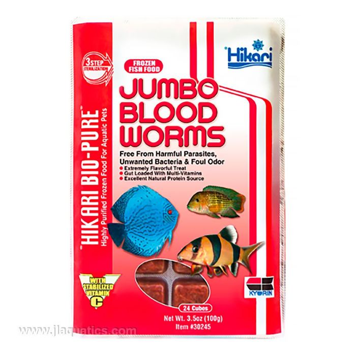 Hikari Jumbo Bloodworm Cube - Frozen