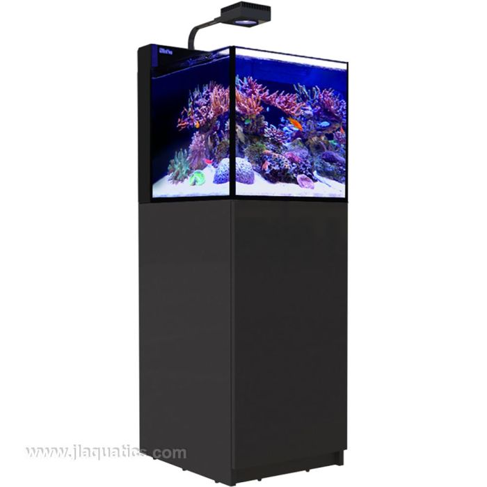 Red Sea Max Nano Peninsula aquarium with black cabinet