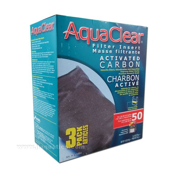 Hagen Aquaclear 50/200 Carbon Replacement - 3 Pack